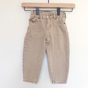 Baby Gap Barrel Jeans Tan Khaki Denim Pants Kids 3 Years